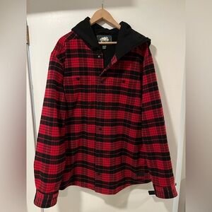 Roots - Plaid Flannel Jacket w/ Hood XXL